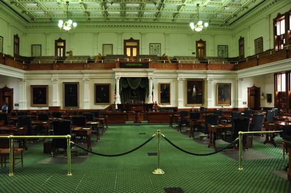 Salão histórico do capitólio do Texas, em Austin, nos Estados Unidos
